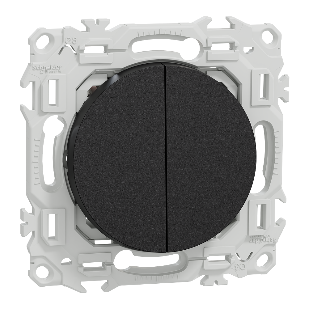 Odace double VV ou poussoir noir